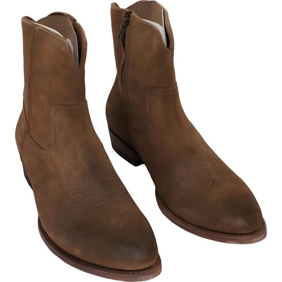 Frye Men's Austin Inside-Zip Suede Boots in Dark Ash, 10.5M - Picture 1 of 6